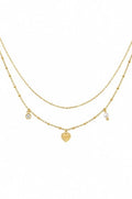 Aaliyah Gold Double Charm Necklace