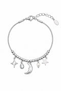Starlight Silver Beaded Bracelet