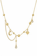 Celestial Gold Beaded Necklace