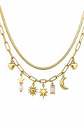 Starlight Gold Charm Double Necklace
