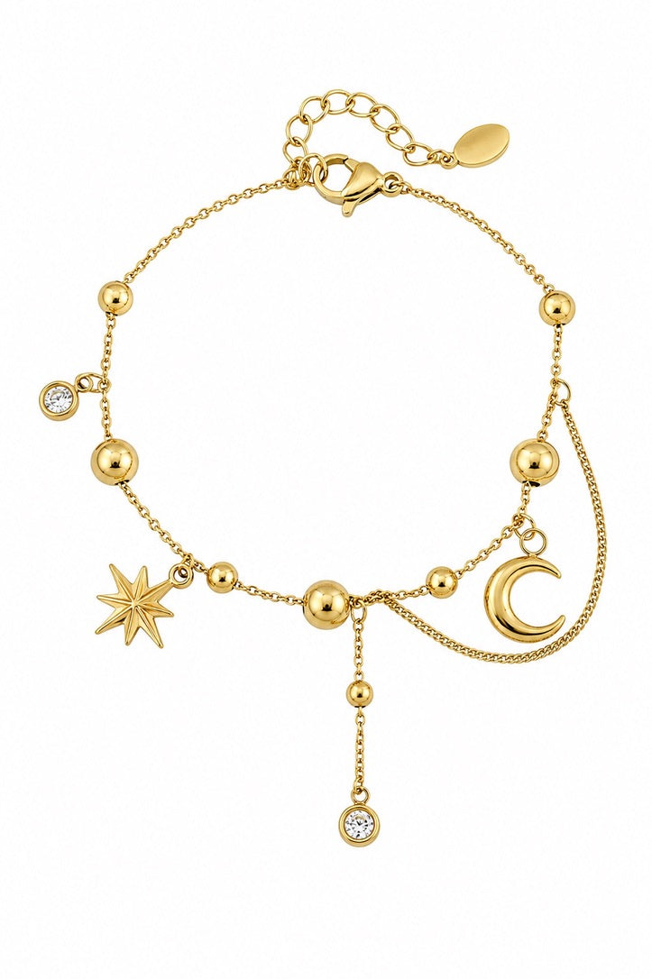Celestial Gold Beaded Bracelet
