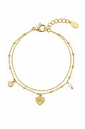 Aaliyah Gold Double Charm Bracelet