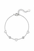 Mia Silver Linked Hearts Bracelet